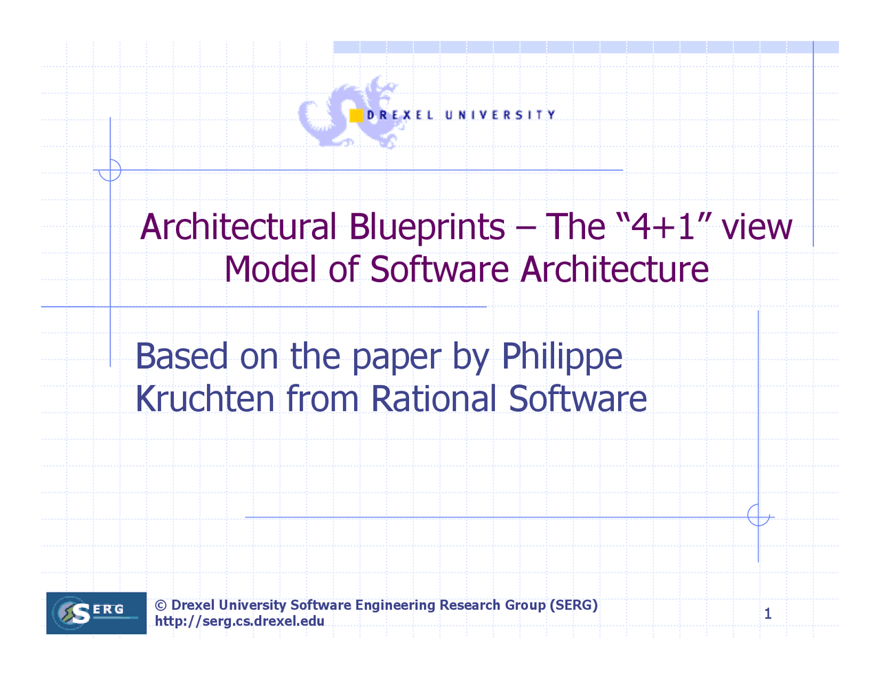 Architectural Blueprints - View Model of Software Architecture | CS 575 ...