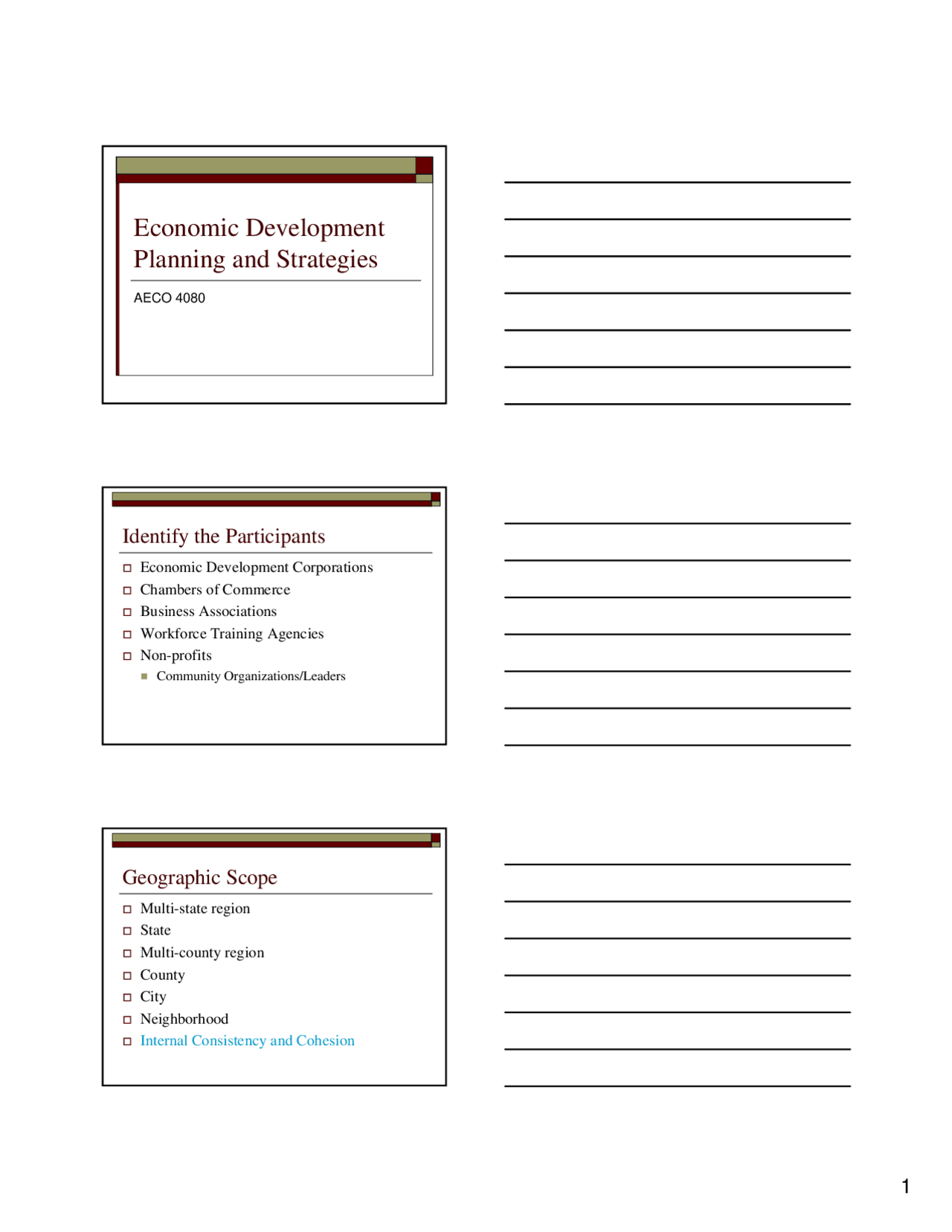 Lecture Slides on Economic Development Planning and Strategies | AECO ...