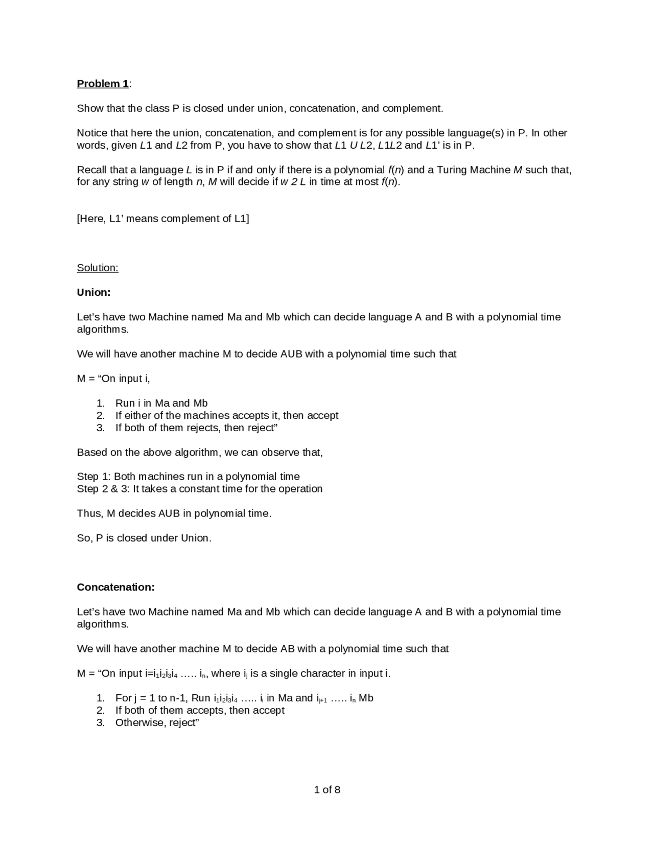 Theoretical Computer Science Example Problem Problems with Solutions - Theory of Computation | CS 530 | Assignments ...
