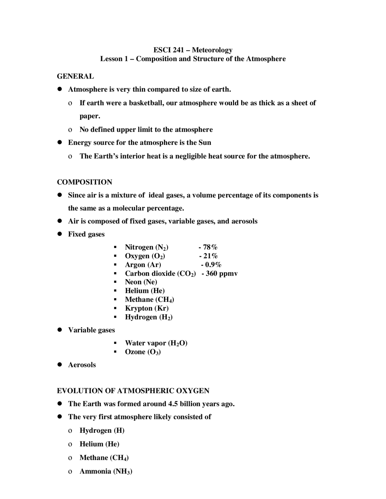 Composition and Structure of the Atmosphere - Meteorology | ESCI 241 ...
