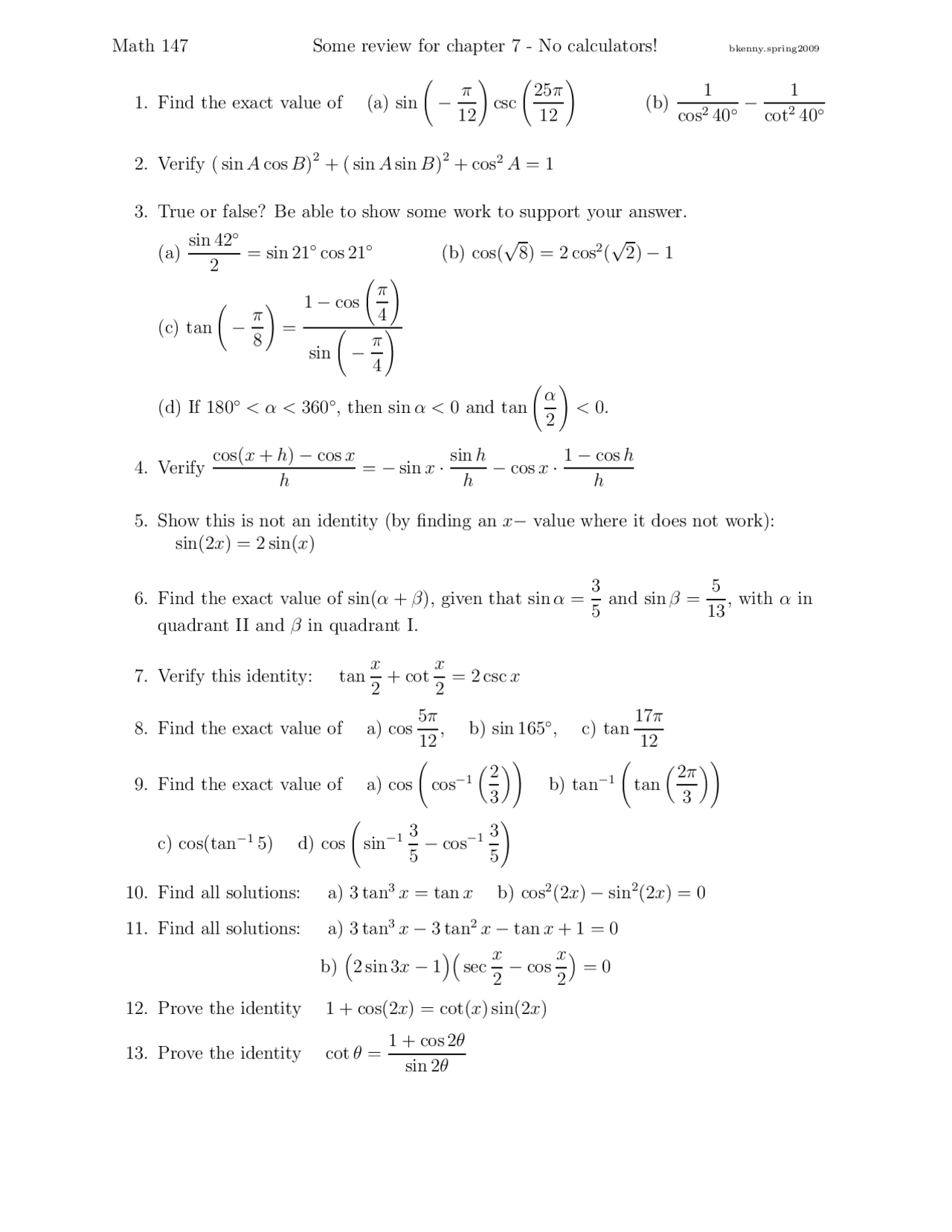 Review Questions from Chapter 7 with Solutions - Precalculus | MATH 147 ...