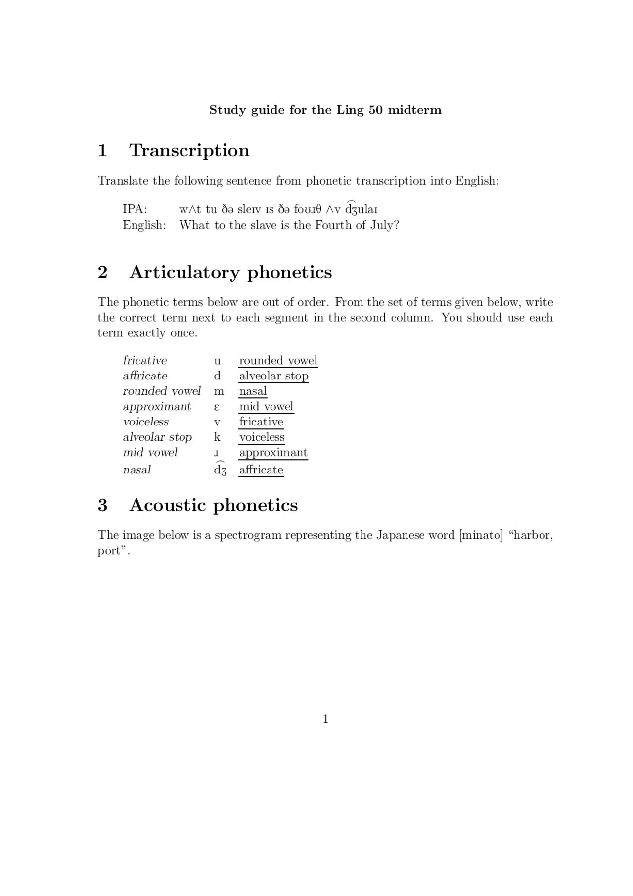 Study Guide for Midterm Exam - Intensive Elementary Portuguese | PORT 1 |  Study notes Linguistics | Docsity