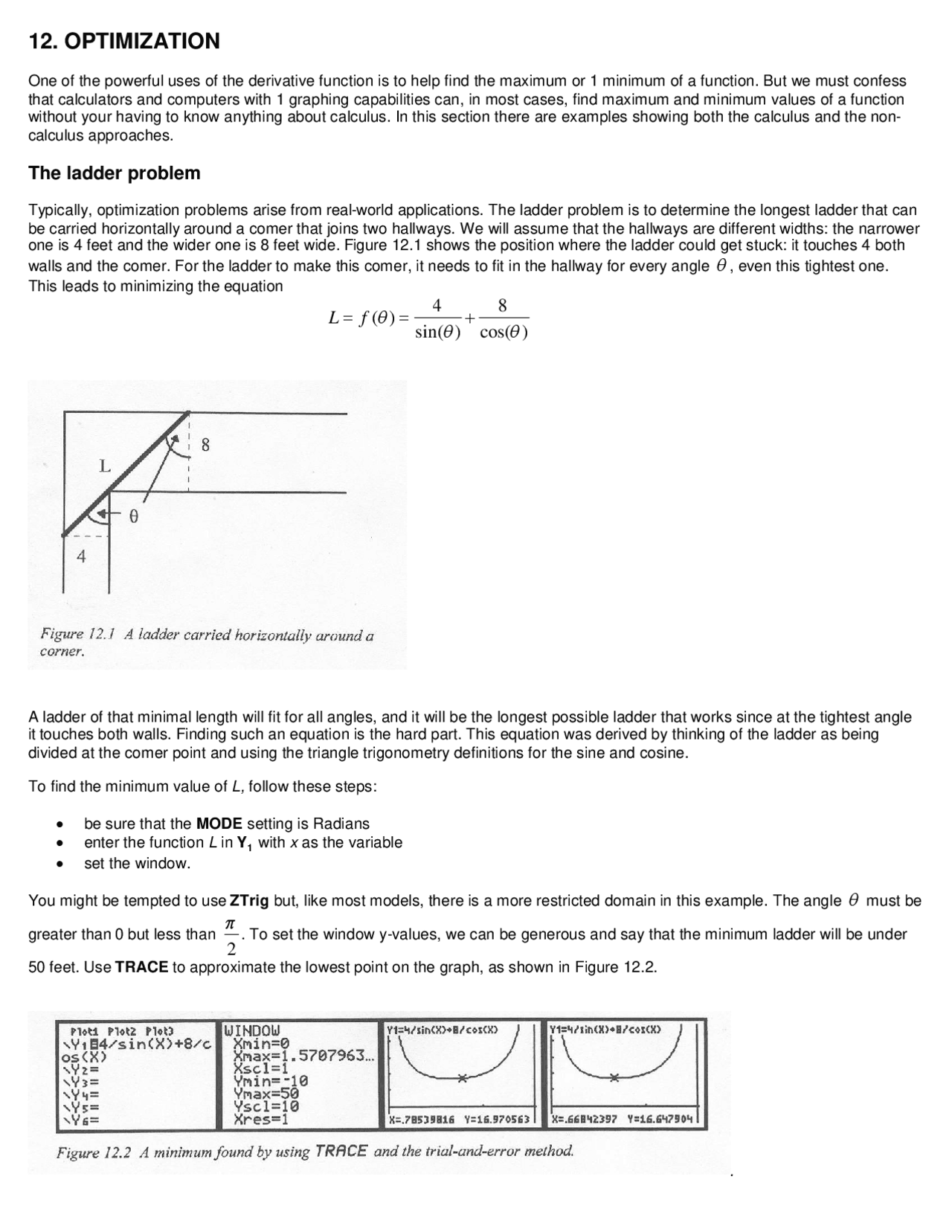 Optimization, the Ladder Problems - Notes | MATH 160 | Exams Calculus ...