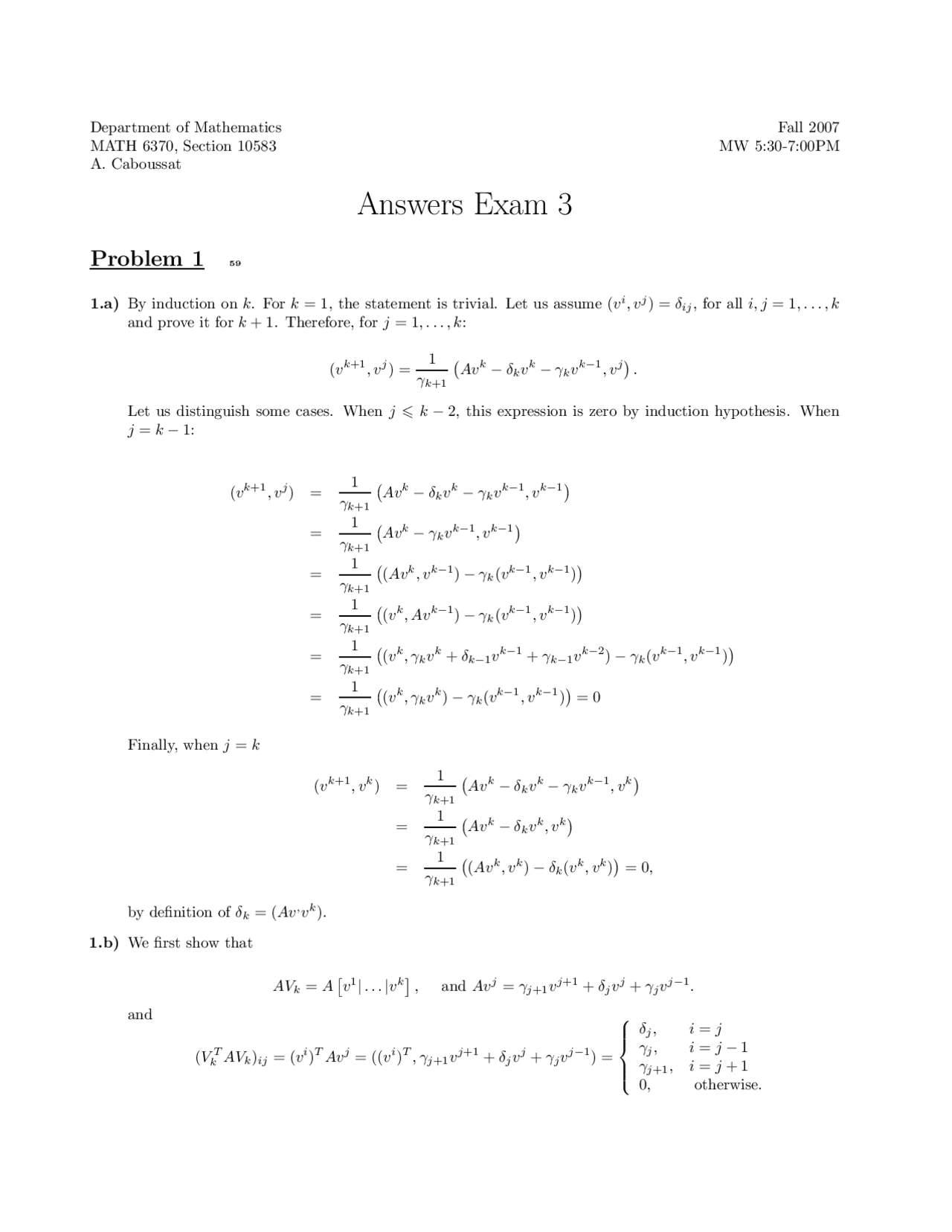 4 Problems with Solutions - Notes on Numerical Analysis - Exam 3 | MATH ...