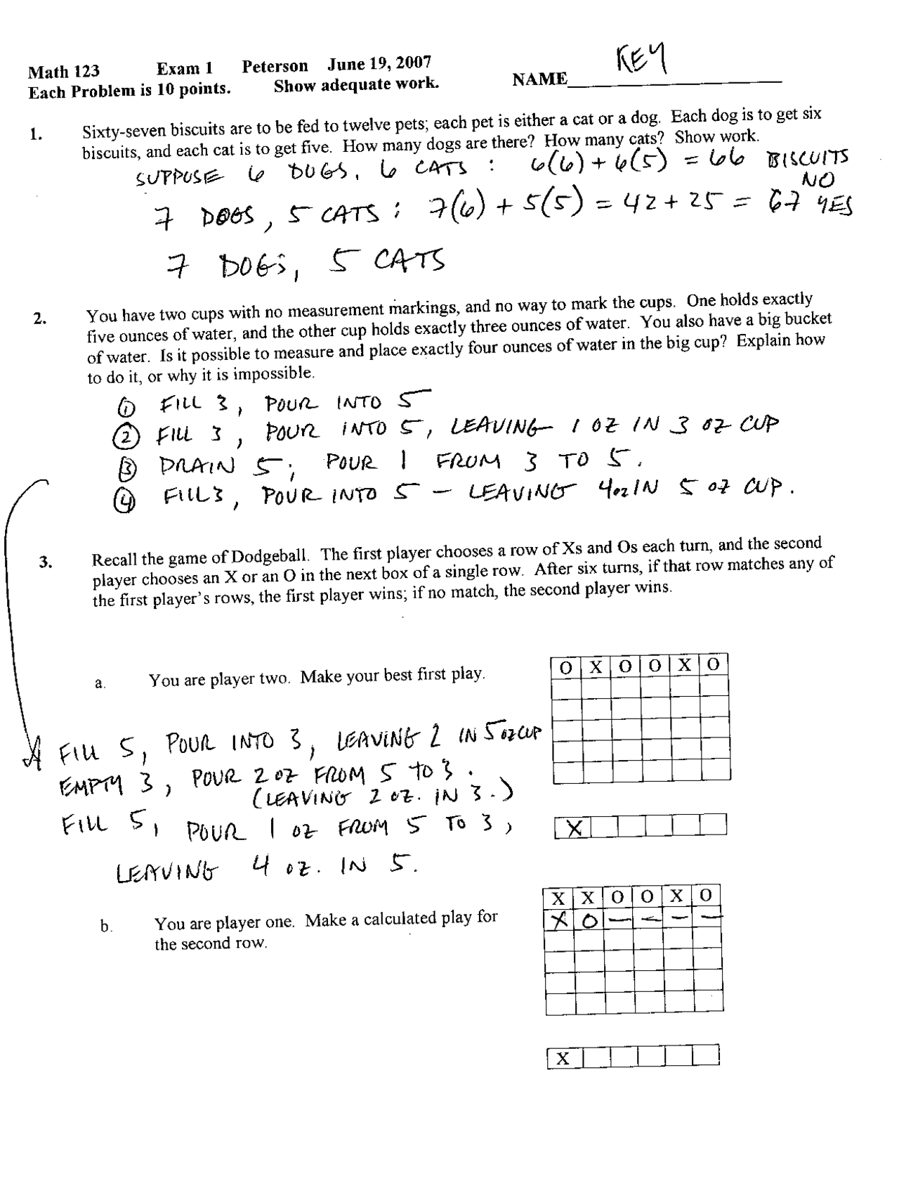 Exam I with Answers - Mathematics Applied to the Modern World | MATH ...