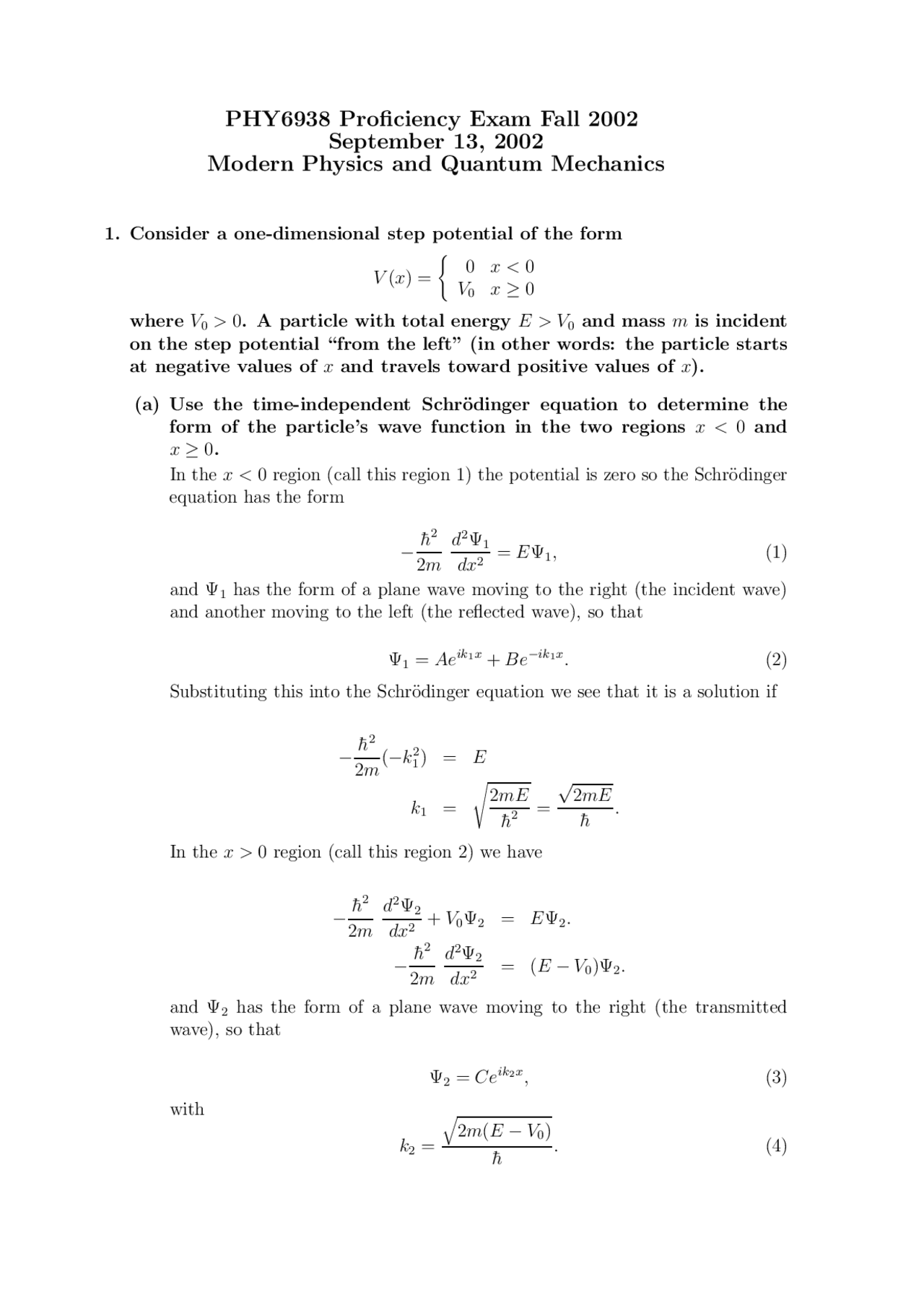 Graduate Problem Solving - Proficiency Exam with Resolution | PHY 6938 ...