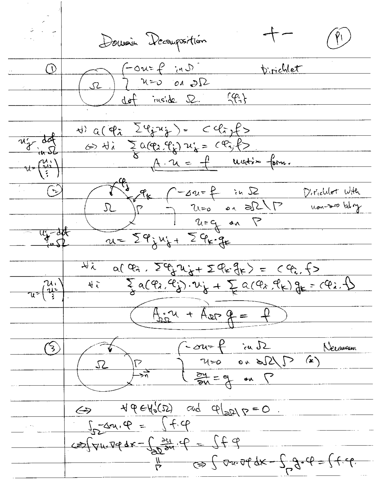 Domain in Numerical Analysis Handwritten Notes M 393D