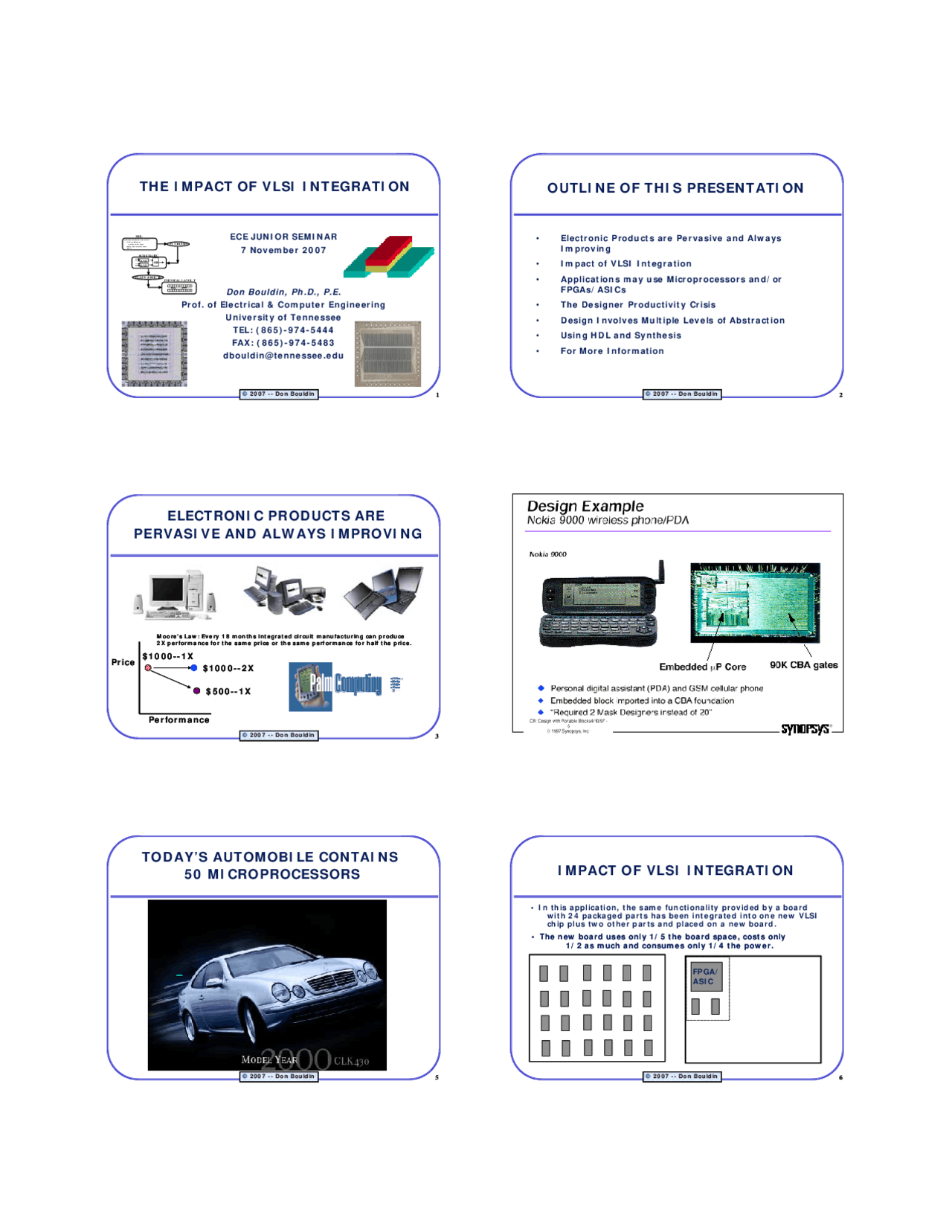 The Impact of VLSI Integration - Optical Fiber Communications | ECE 491 ...