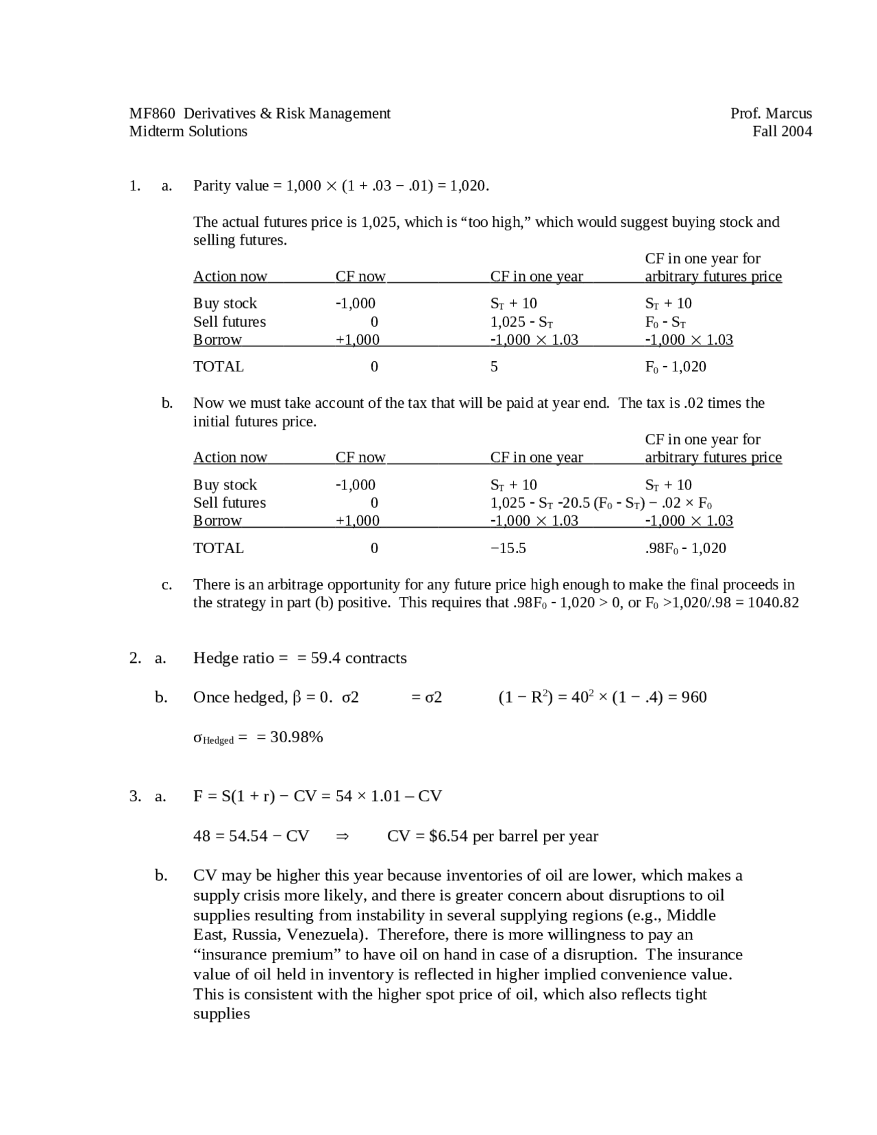 Solutions for Midterm Exam | Derivatives and Risk Management | MF 860 ...
