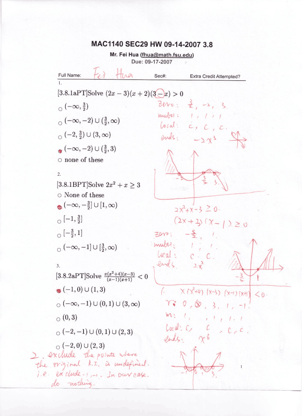 Resolution Of Homework 9 Precalculus Algebra Mac 1140 Docsity