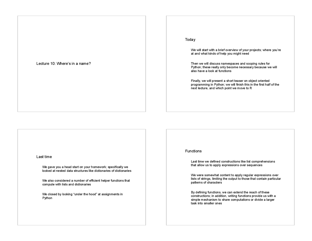 Python Functions, Namespaces, and Scoping Rules | Study notes ...