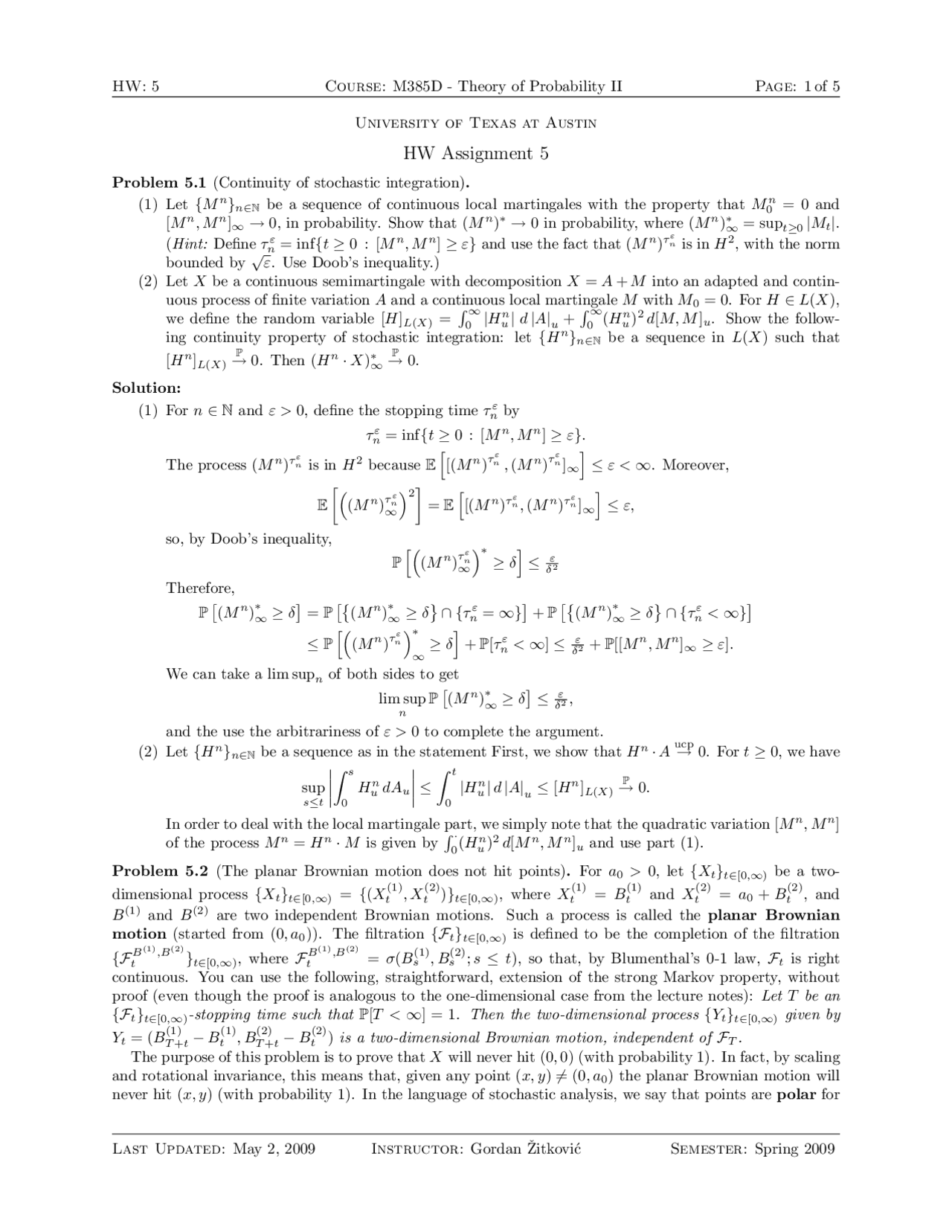 Solved Assignment For Theory Of Probability Ii N 1 Assignments Health Sciences Docsity Solved Assignment For Theory Of Probability Ii N 1 Assignments Health Sciences Docsity