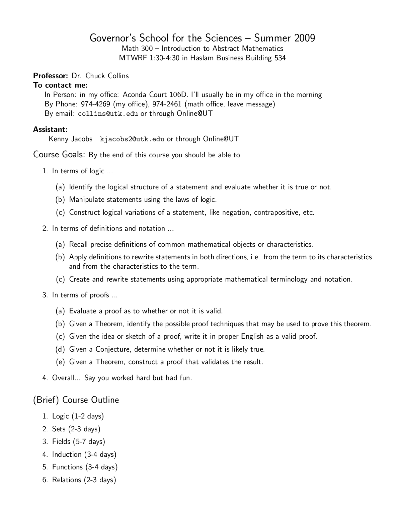 Introduction to Abstract Mathematics - Project | MATH 300 - Docsity