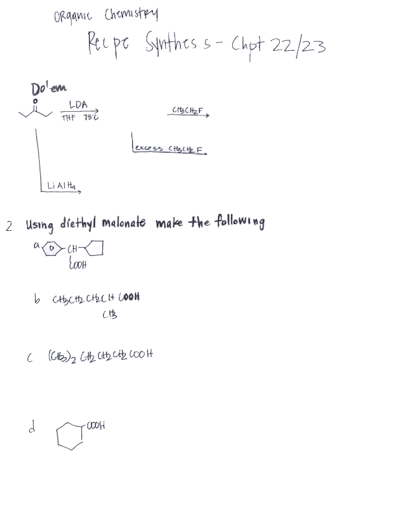 Introduction to Organic Chemistry I - Handwritten Notes | CHE 2201 ...