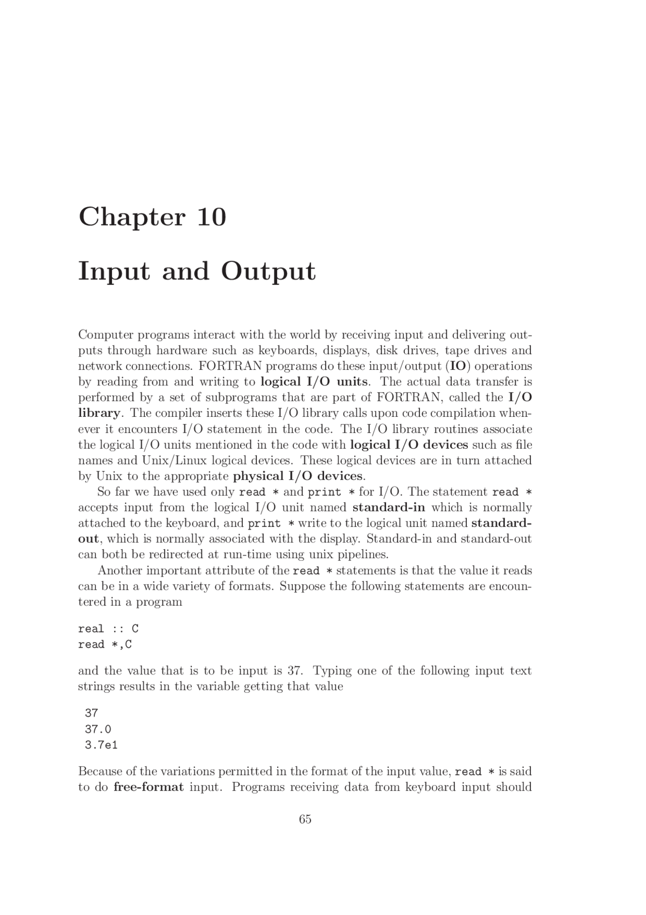 Notes on Input and Output - Atmospheric Science | MSC 321 - Docsity