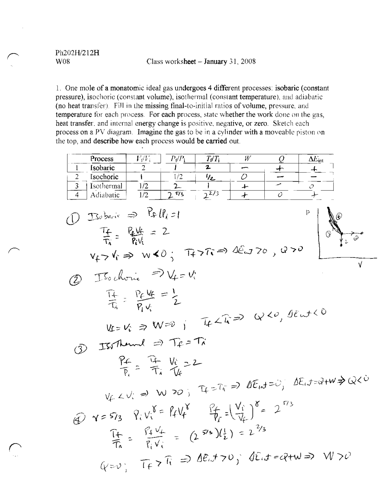 Class Worksheet with Solutions - General Physics with Calculus | PH 212 ...