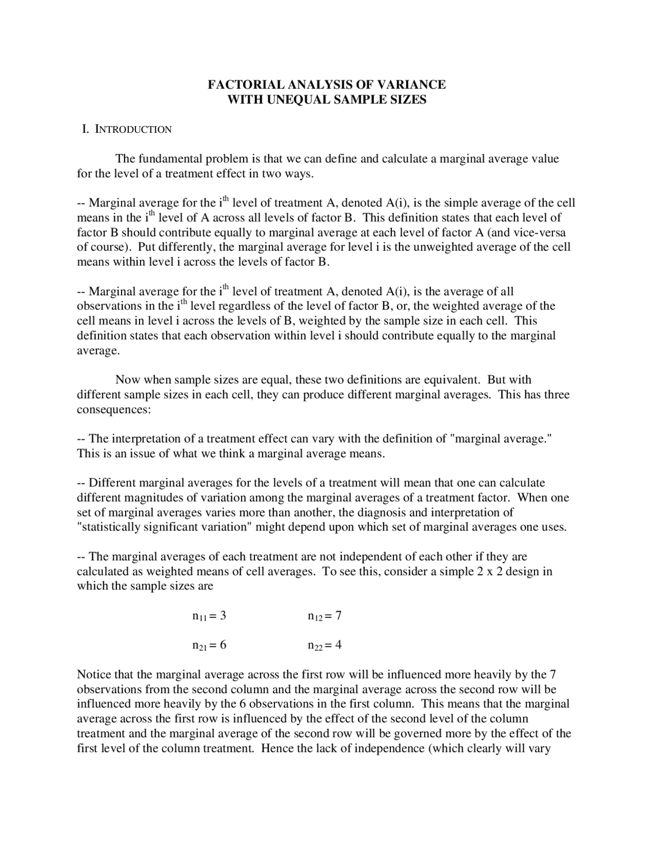 Factorial Analysis of Variance - Notes | BSC 5936 - Docsity