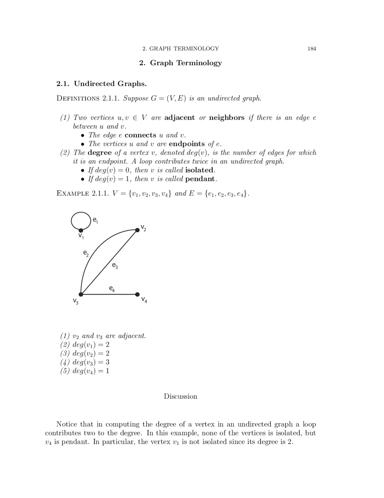 Graph Terminology - Examples with Solution | MAD 2104 - Docsity