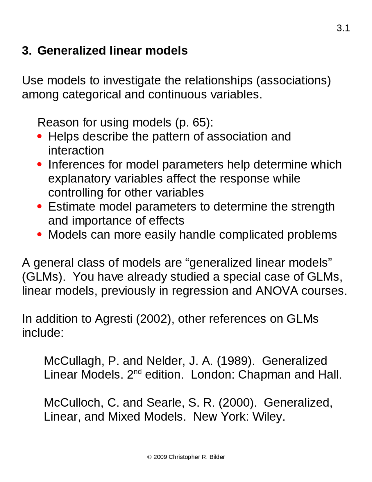Review Sheet for Generalized Linear Models | STAT 870 | Study notes ...