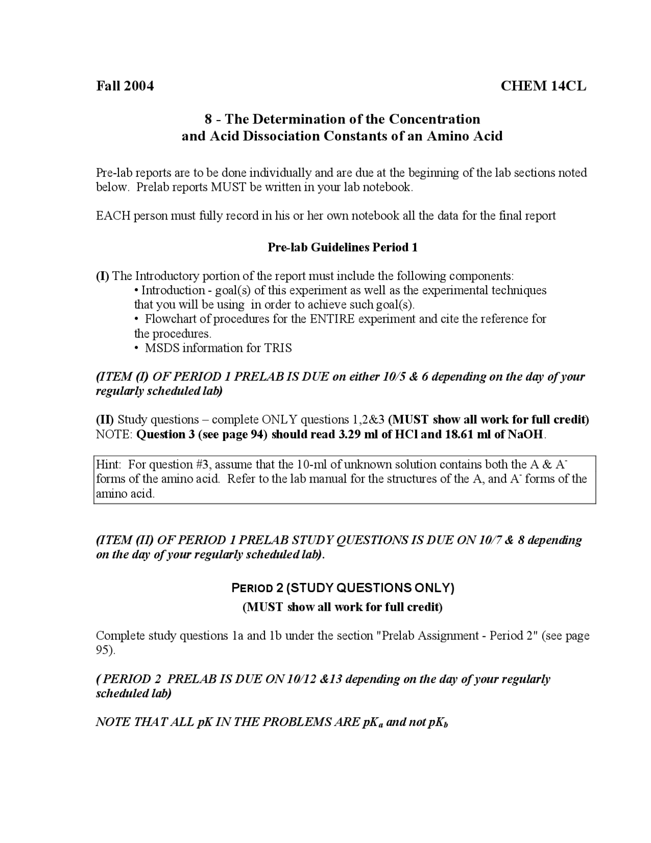 The Determination of the Concentration and Acid Base Dissociation ...