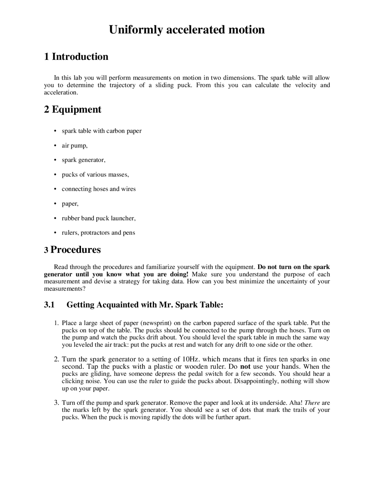 Uniformly Accelerated Motion - Paper 3 | PHYS 1205 | Papers Physics ...
