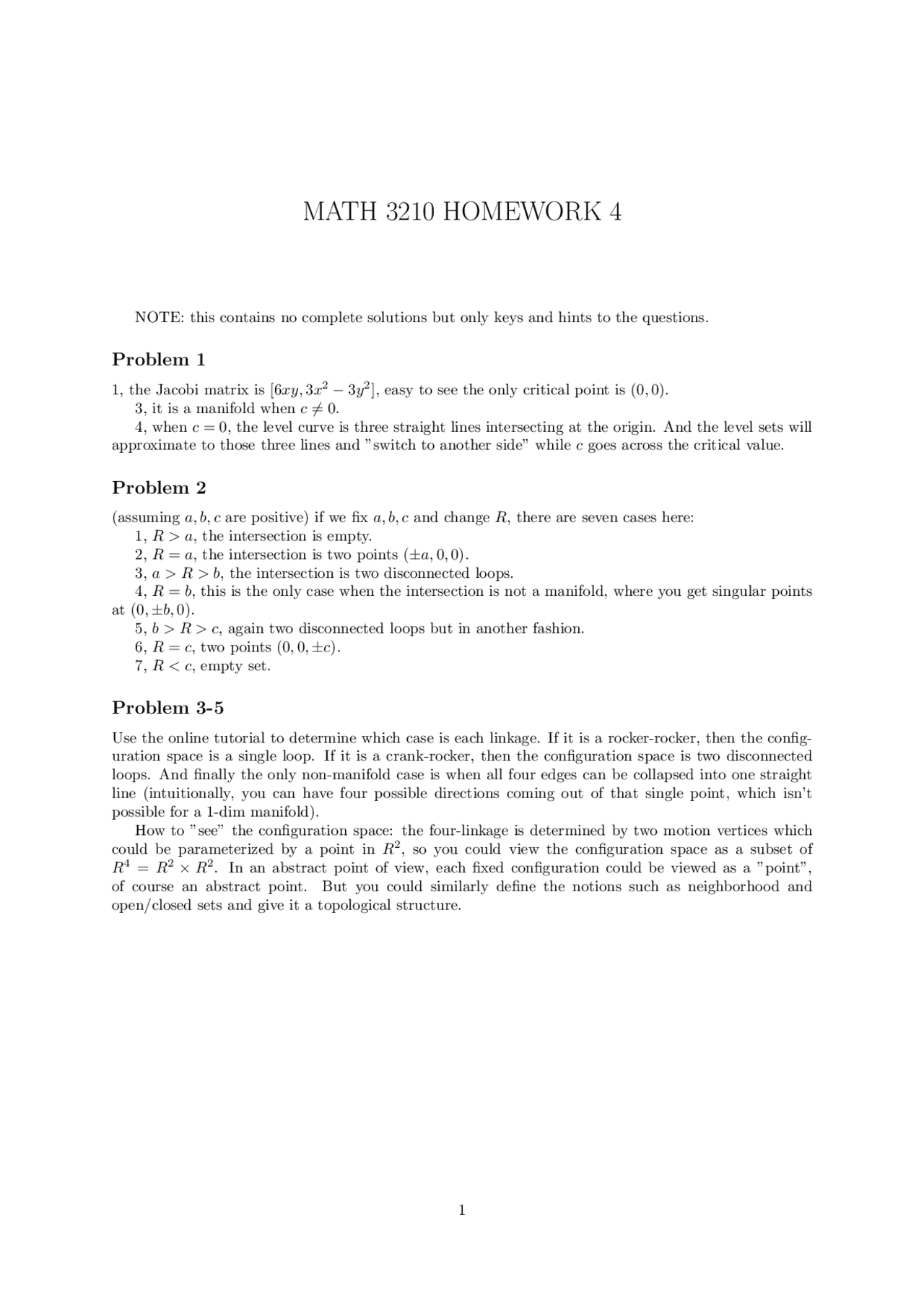 Practice Problems on Manifolds and Differential Forms - Homework 4 ...