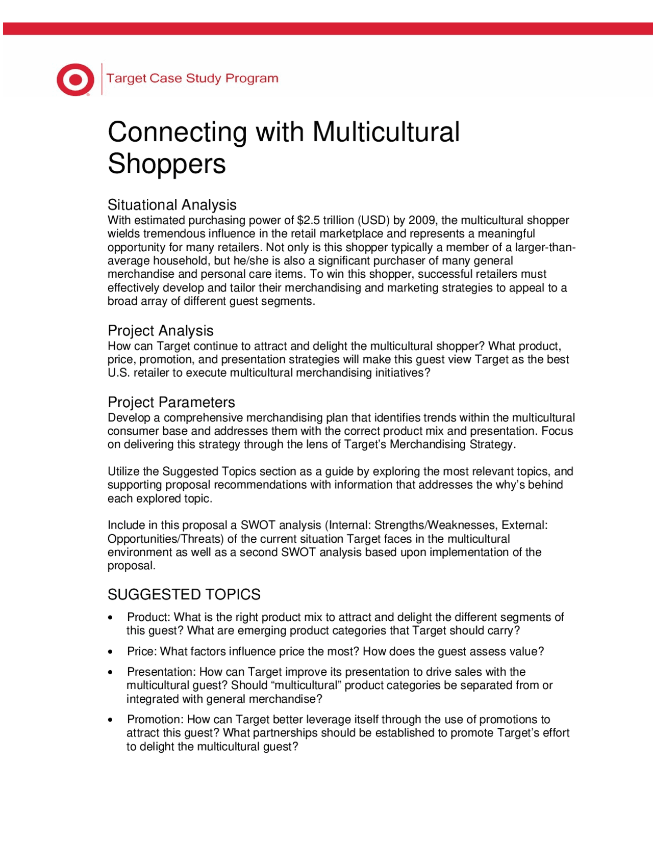 Connecting with Multicultural Shoppers in Retail Management - Project ...