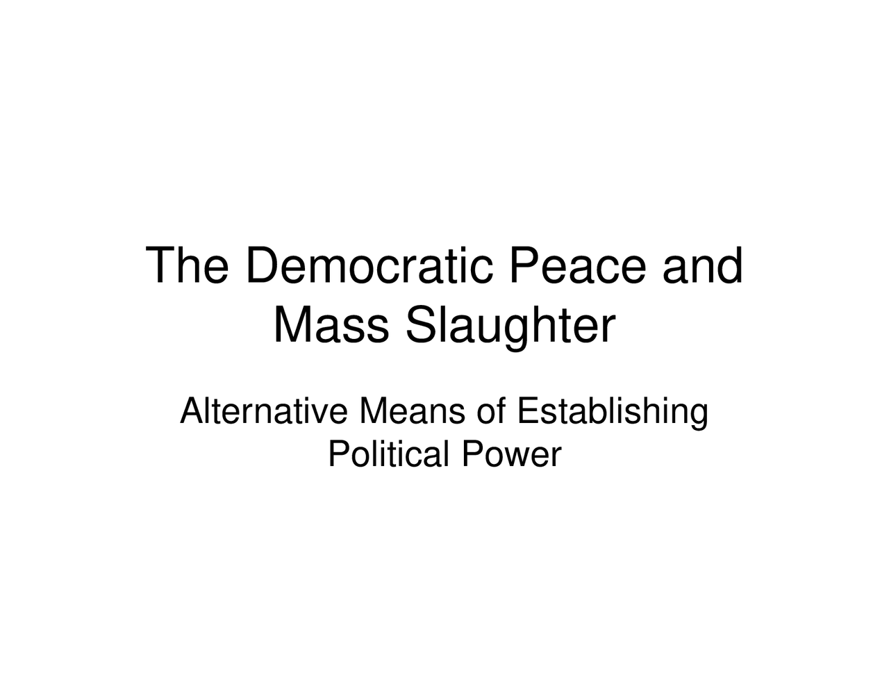 Democracies and War: Link, Realism, Liberalism, Peace | Study notes ...
