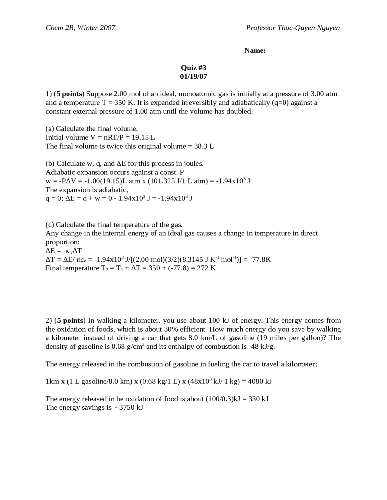 2 Questions Of Modern European History Quiz 3 Winter 07 Hist 2b Docsity