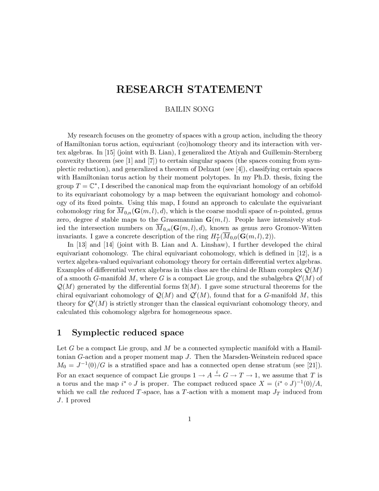 Research Statement for Systems of Differential Equations | MATH 0134 ...