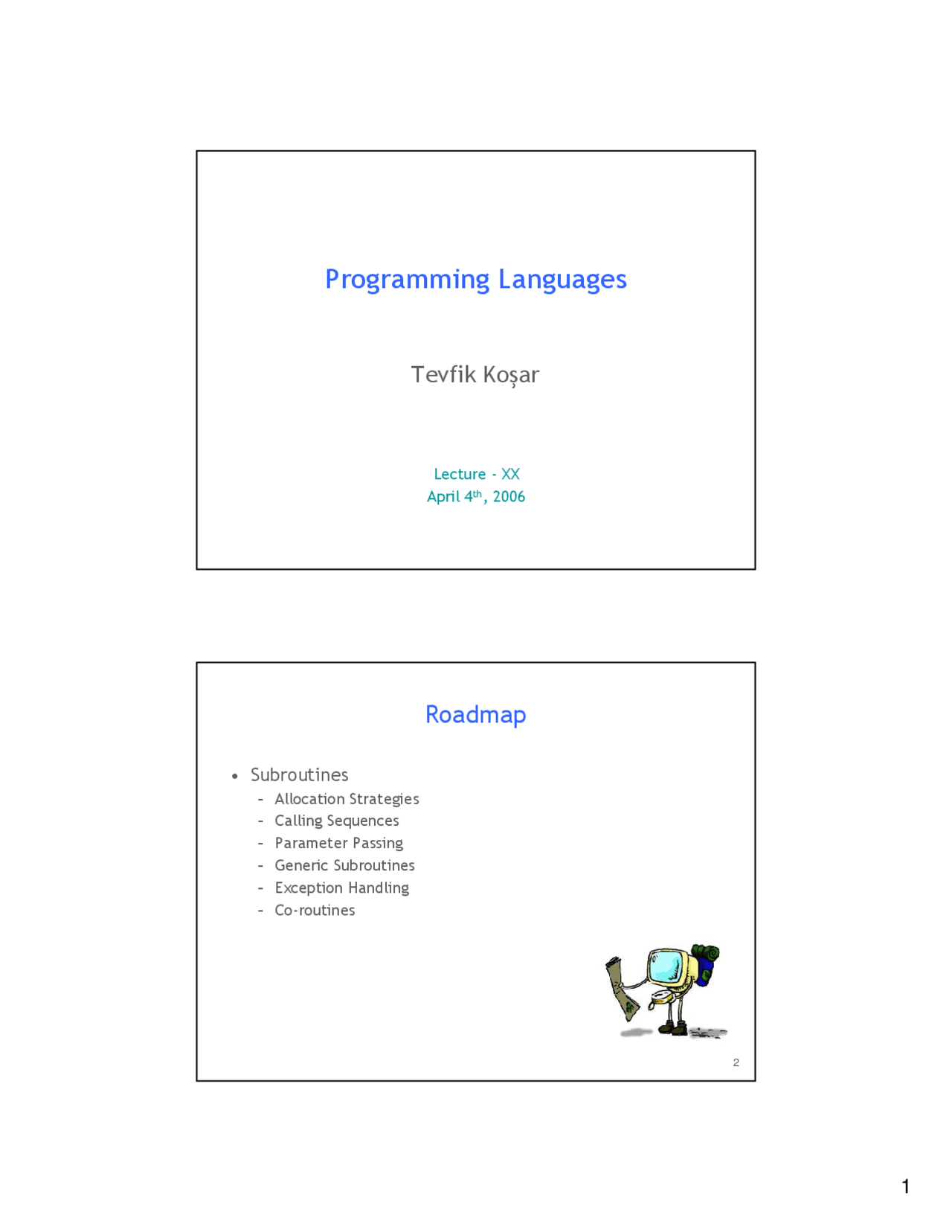 Review of Stack Layout - Lecture Slides | CSC 4101 | Study notes ...