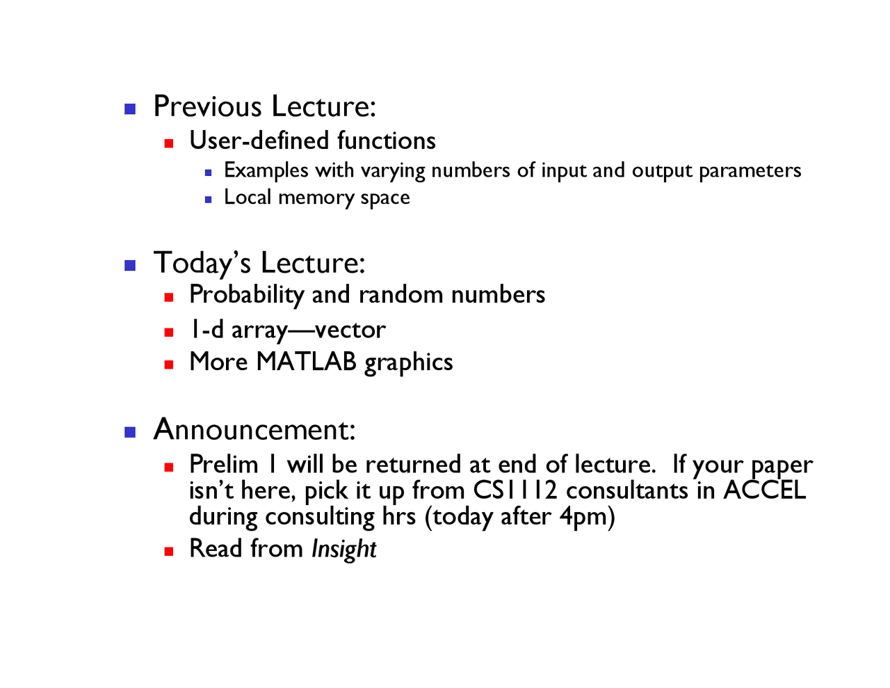Probability and Random Numbers in Computing Using MATLAB | CS 1112 ...