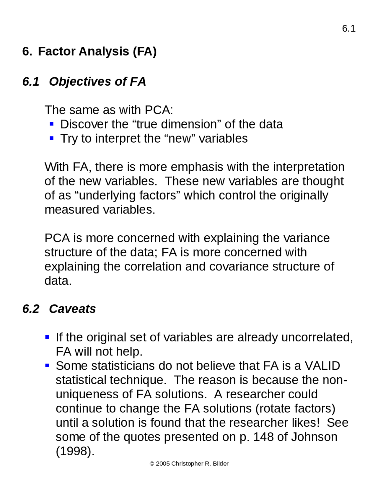 Factor Analysis Applied Multivariable Statistics Lecture Notes Factor analysis applied multivariable statistics lecture notes