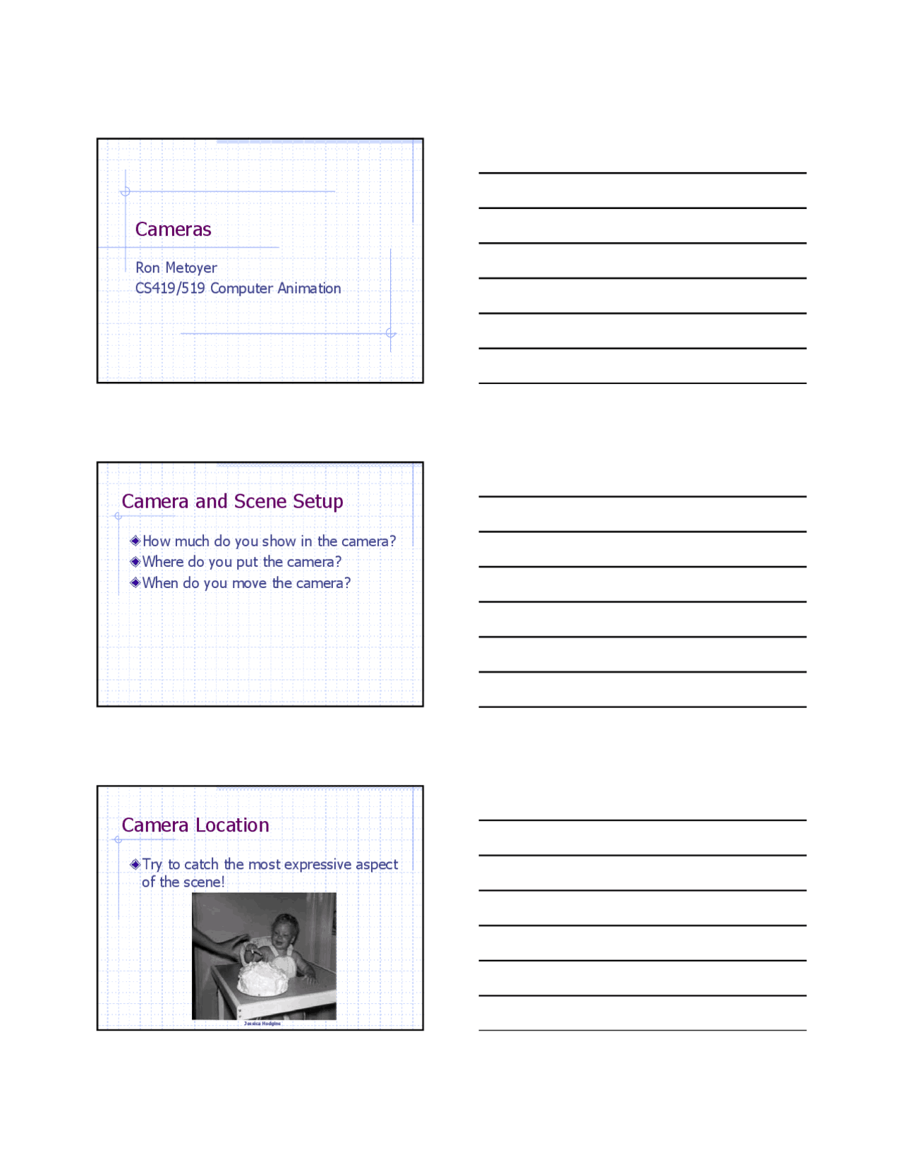 Cs 419 Notes Lecture Slides on Cameras - Selected Topics in Computer Science | CS ...