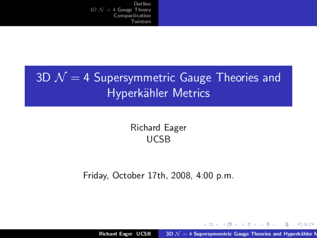 Supersymmetric Gauge Theories and Hyperkahler Metrics | WRIT 2 - Docsity