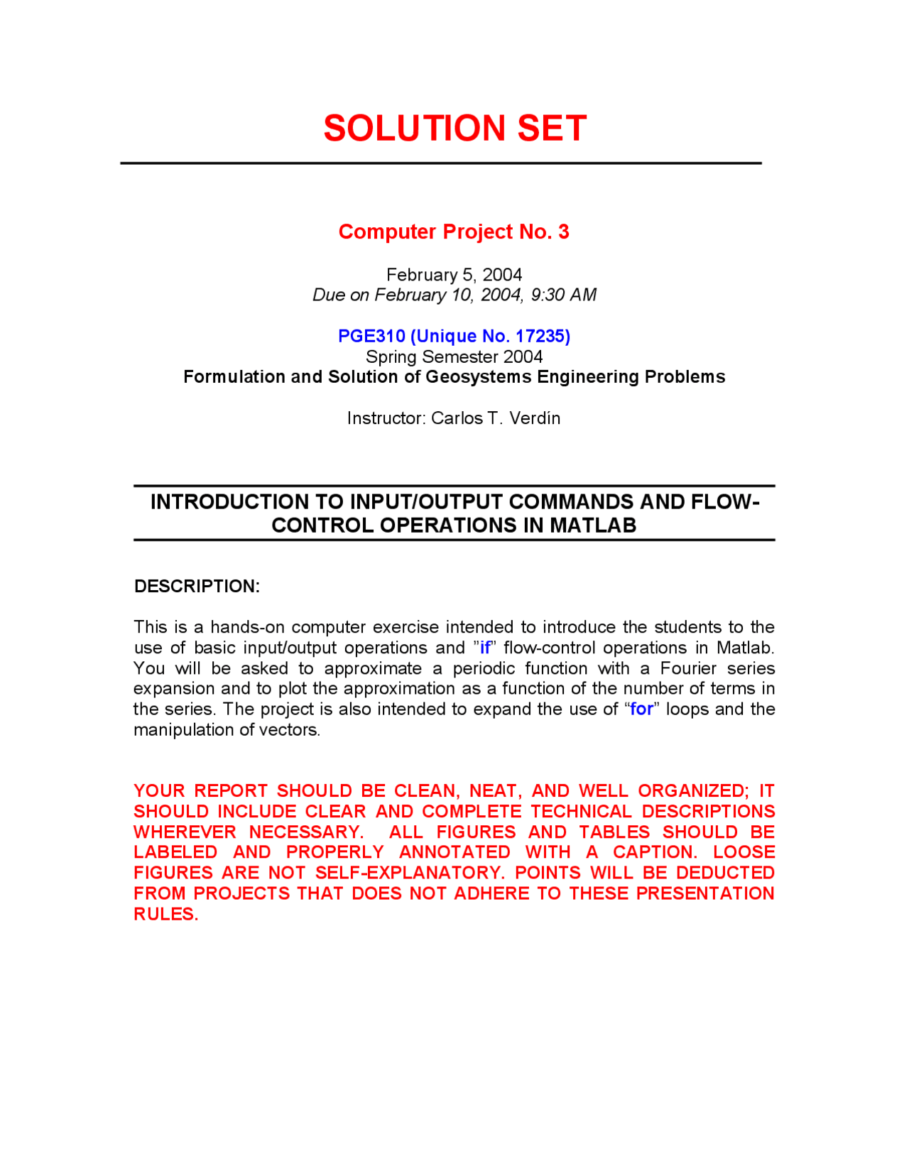 Introduction to Output Commands and Flow Control Operations in Matlab ...