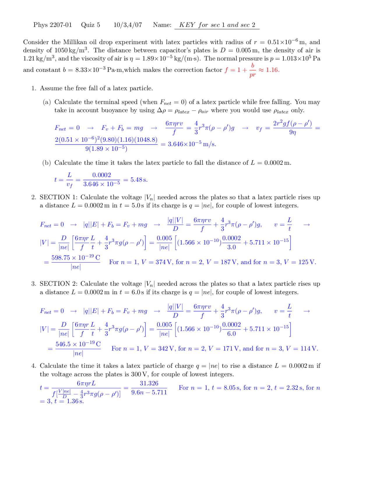 Physics Lab Question Example Practice Questions for Quiz 5 with Solutions - Modern Physics Lab ...