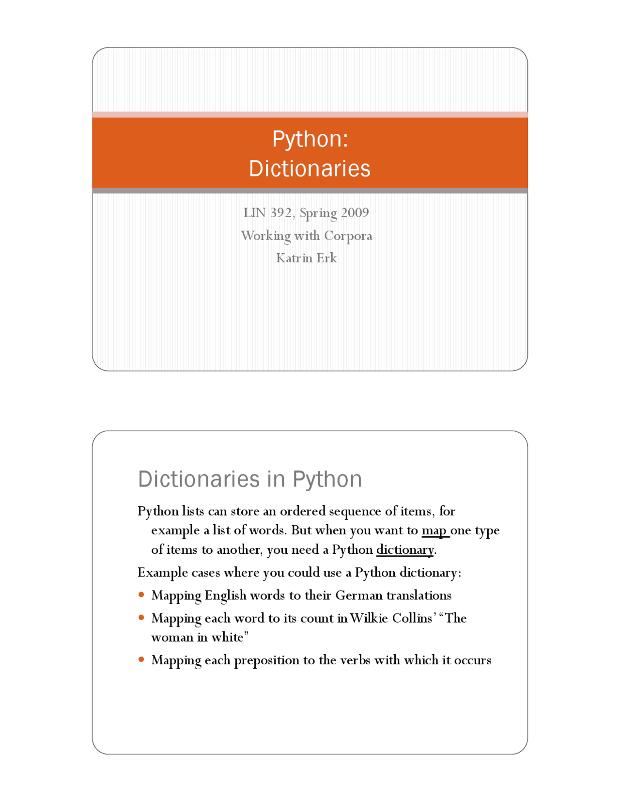 The Dictionaries in the Python - Assignment | LIN 392 - Docsity