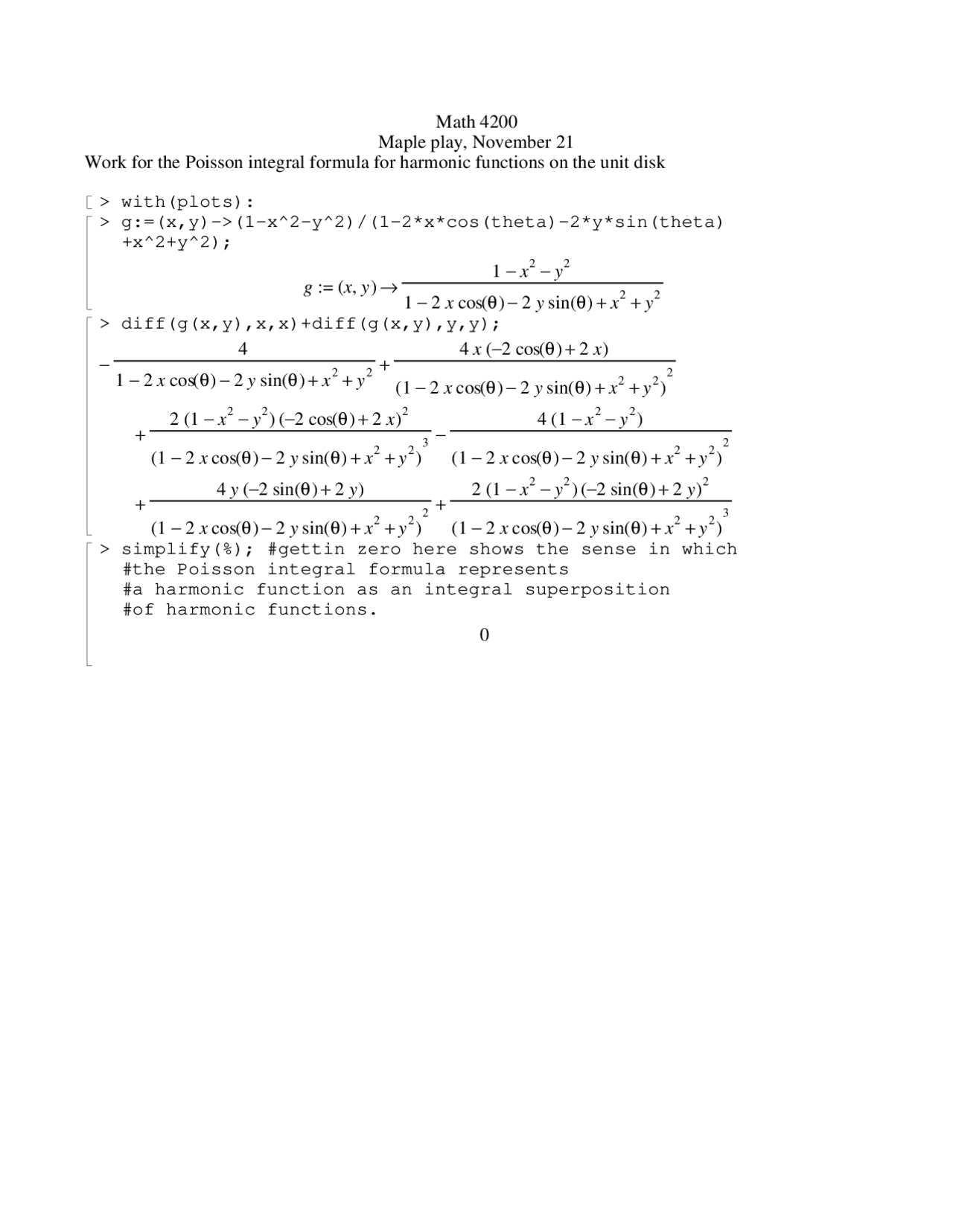 Introduction to Complex Variables - Practice Assignment | MATH 4200 ...