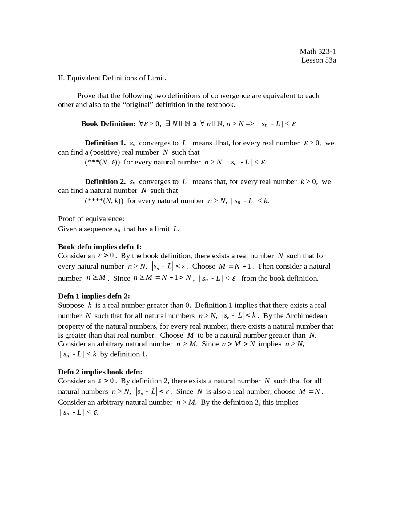 Formal Mathematical Reasoning and Writing | MATH 323 - Docsity