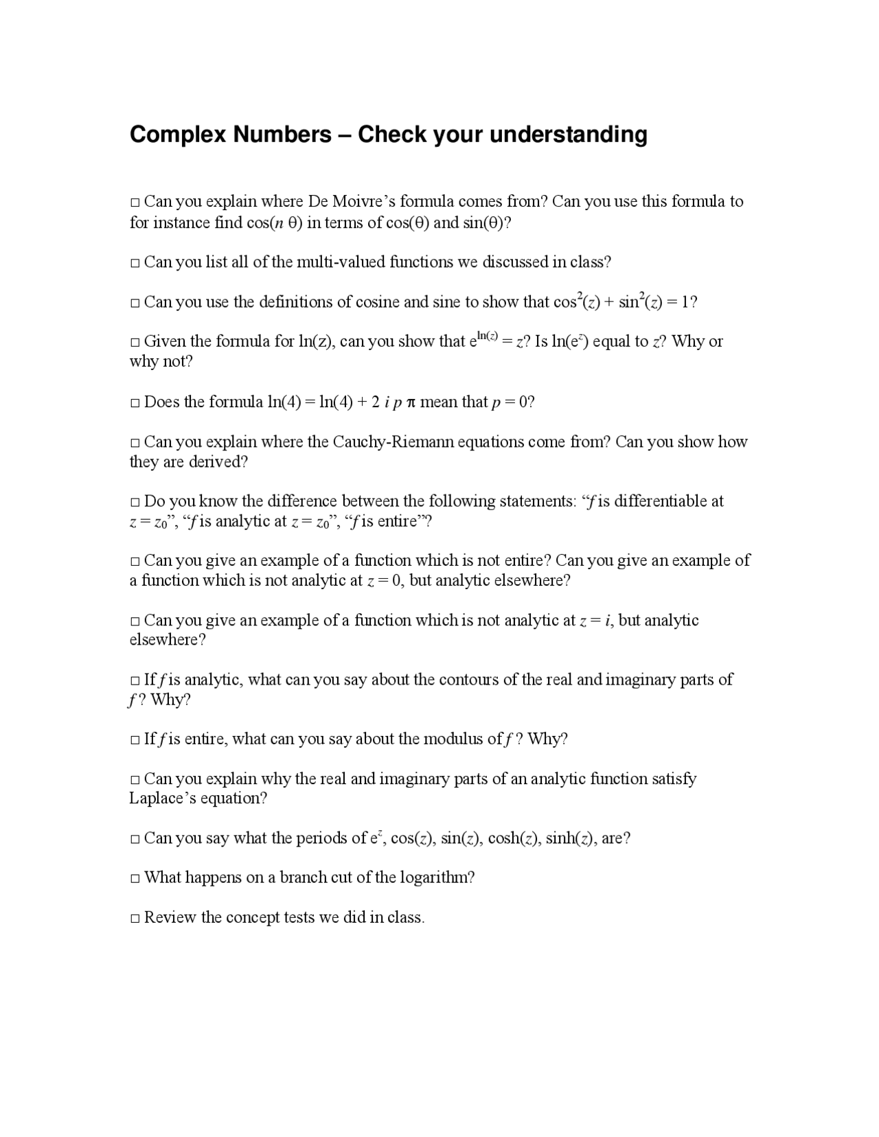 Complex Numbers: Understanding Key Concepts and Formulas | Study notes ...