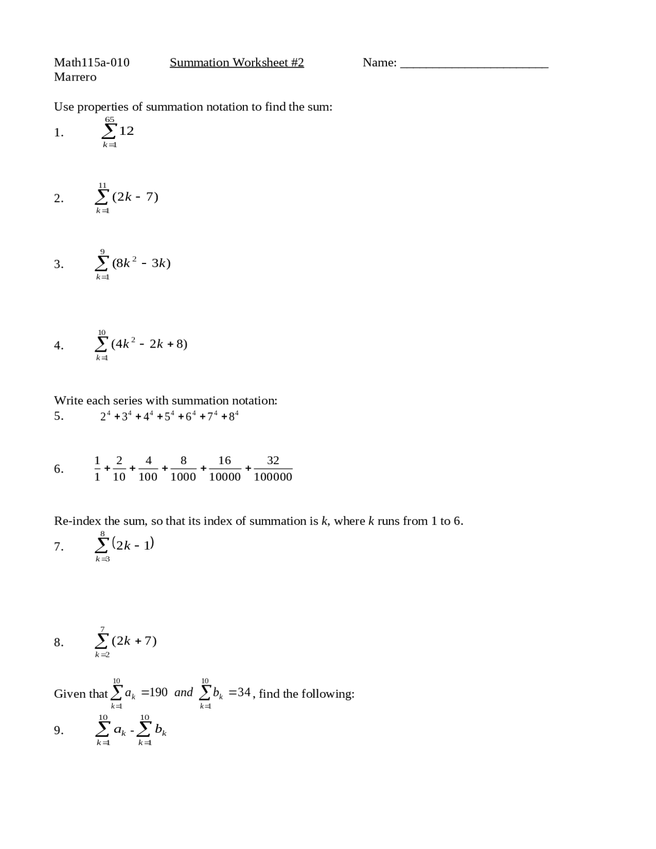 11 Problems on Business Mathematics I - Assignment 2 | MATH 115A - Docsity