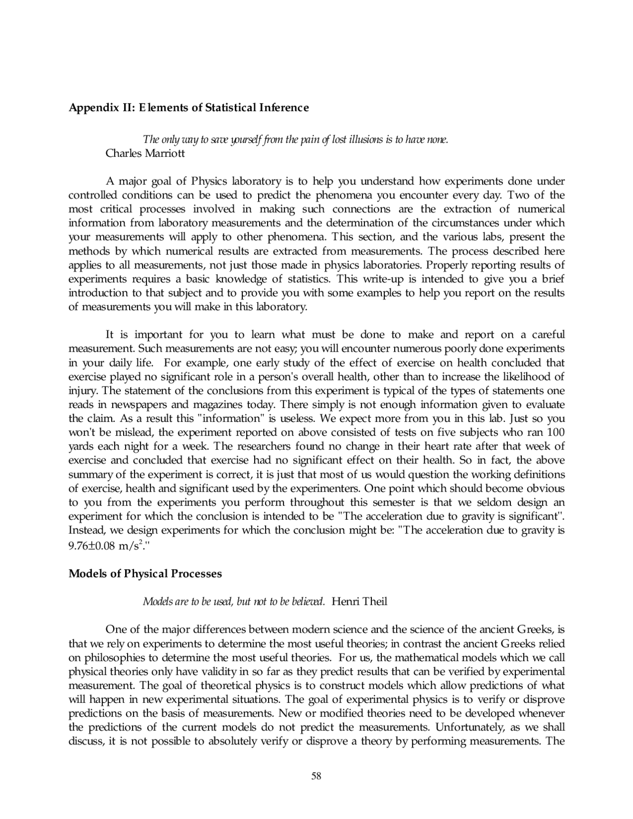Elements of Statistical Inference, Model of Physical Processes | PHY ...