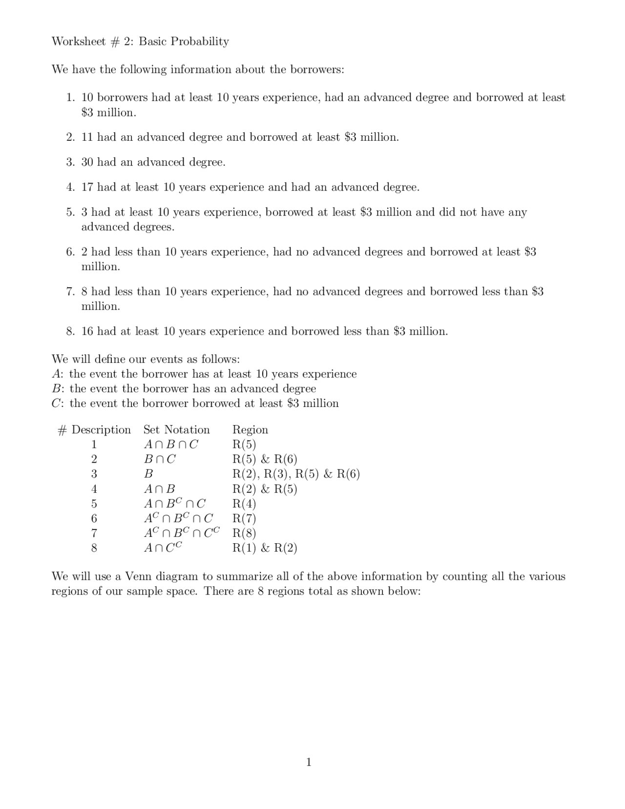 Probability Decoder Math Worksheet Worksheet Two - Basic Probability | MATH 115A - Docsity