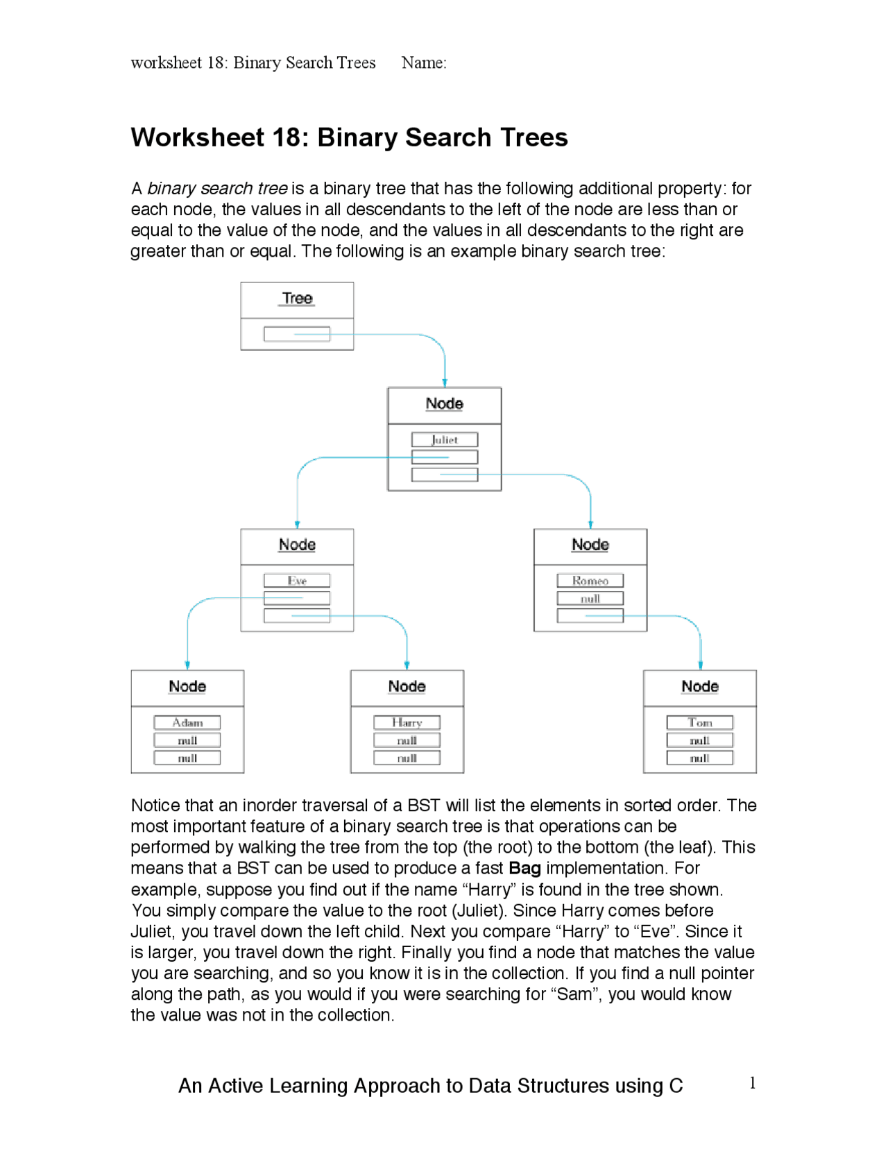 Notes on Binary Search Trees - Data Structures | CS 261 | Exams Data ...