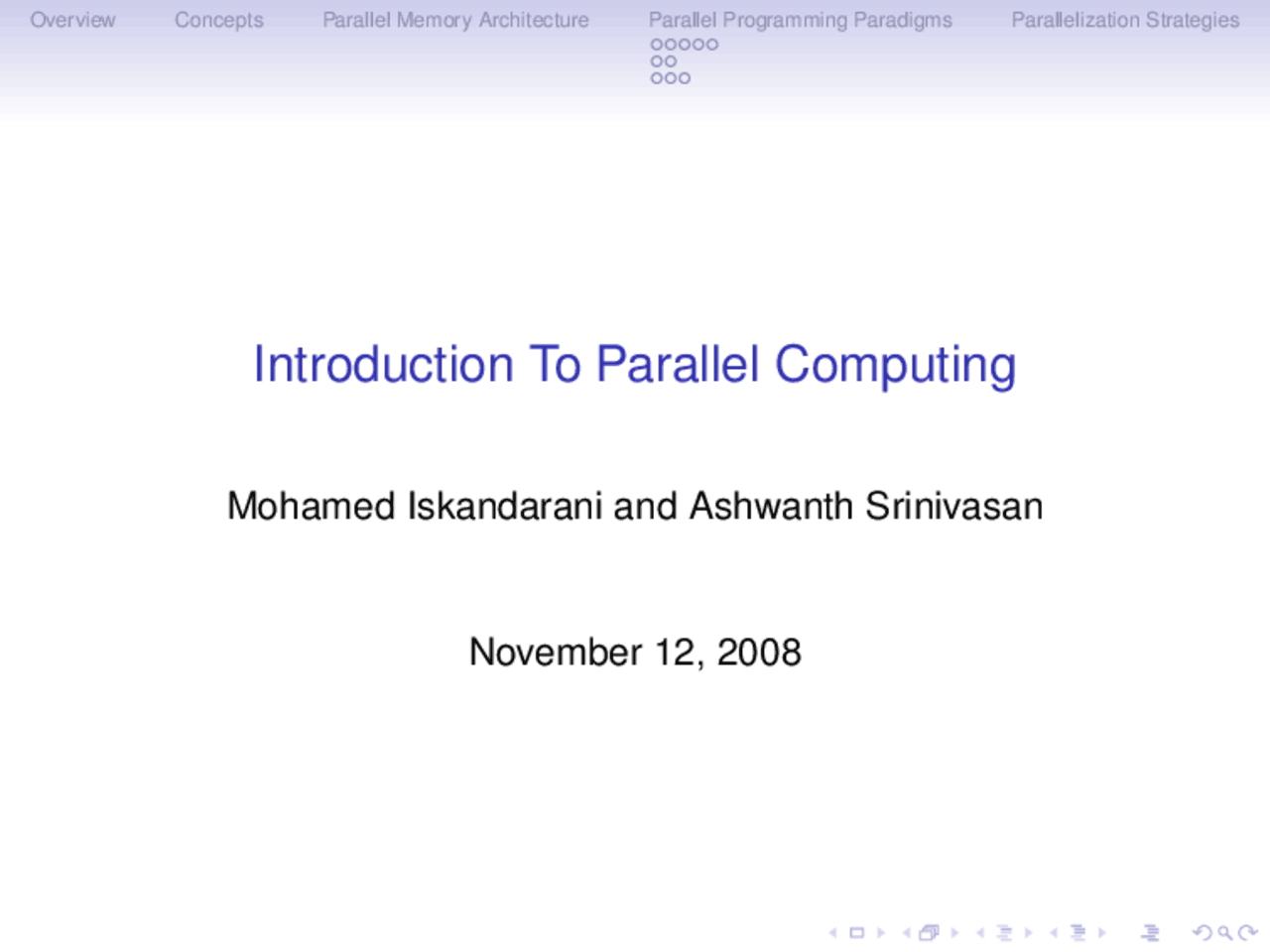 Introduction to Parallel Computing - Study Materials | MSC 321 - Docsity