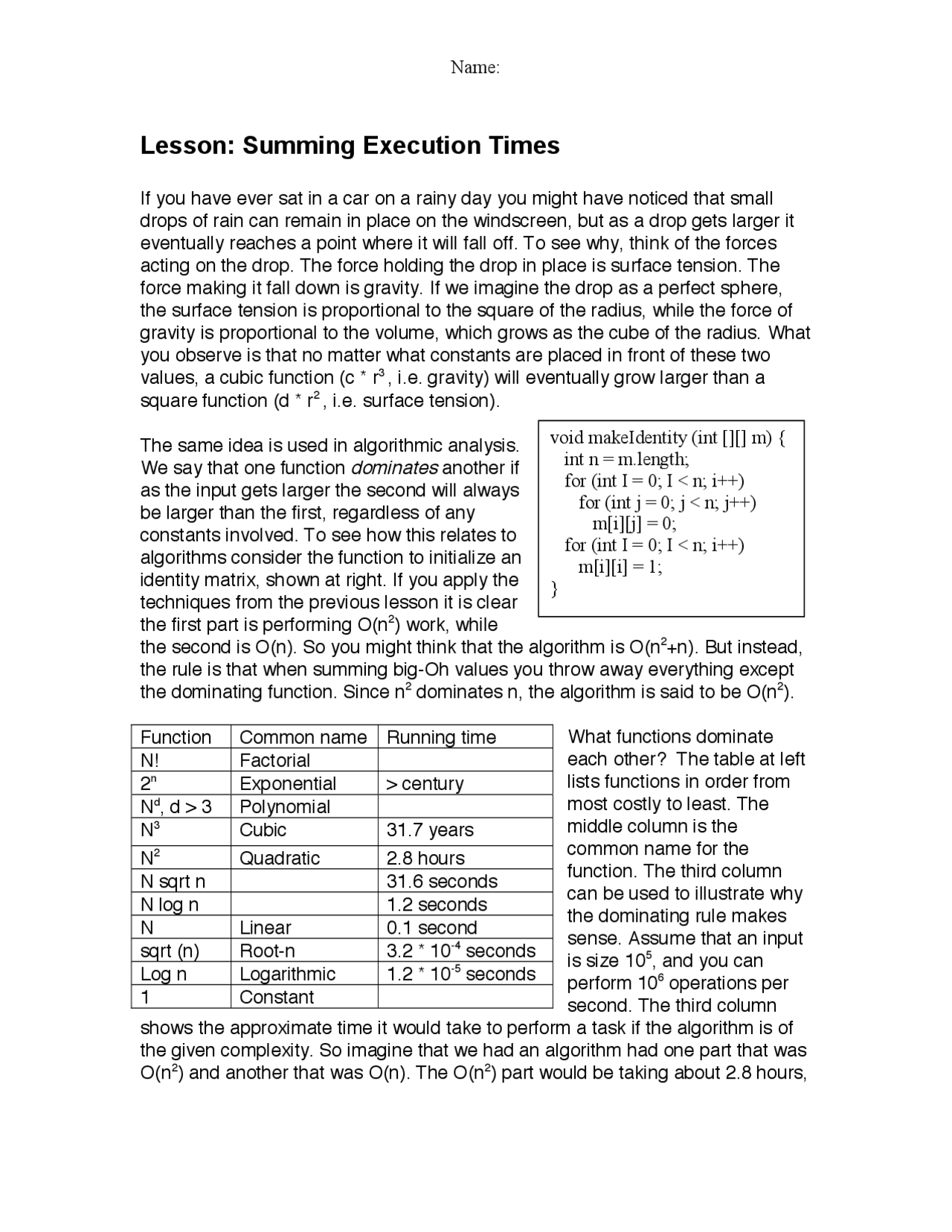 Understanding Big-O Notation: Dominating Functions and Algorithmic ...