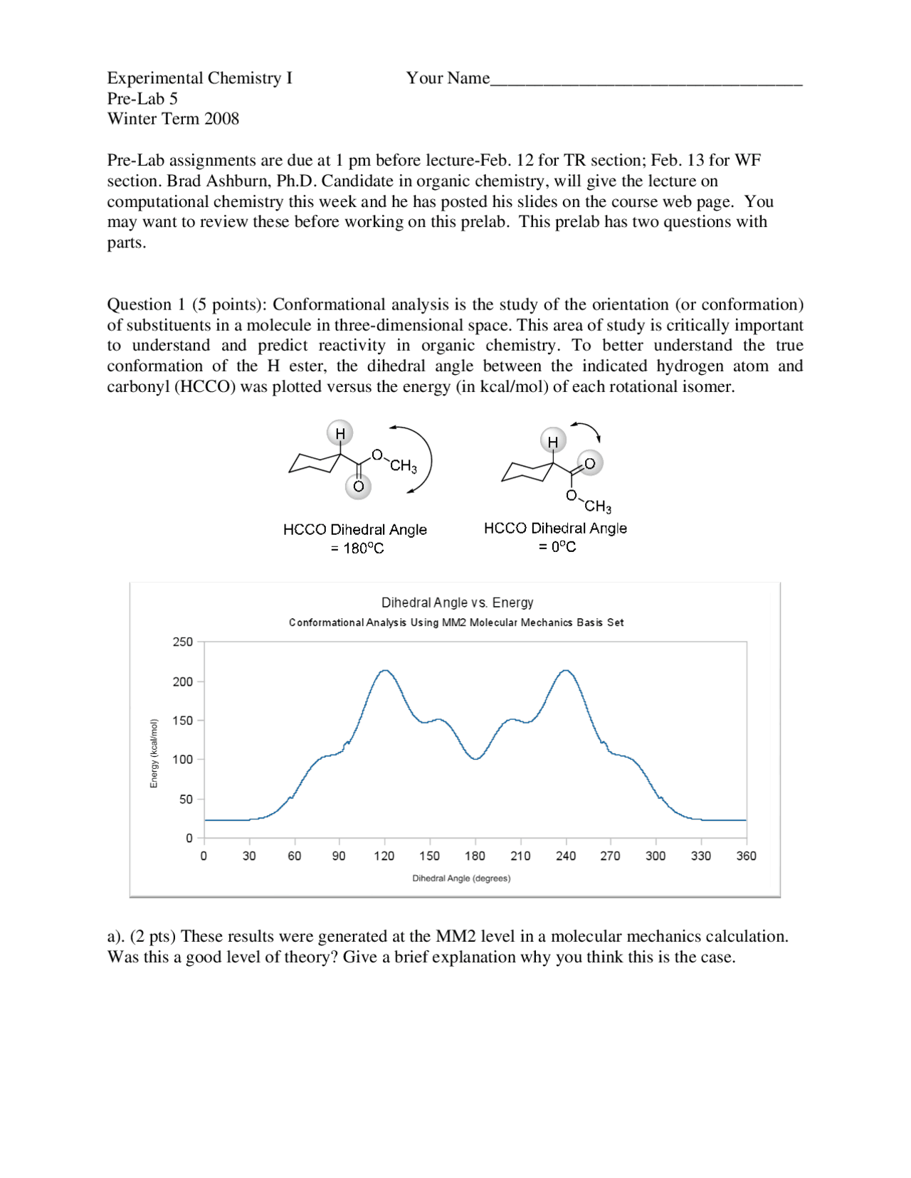 Laboratory Review Sheet Experimental Chemistry I CH 361 Docsity