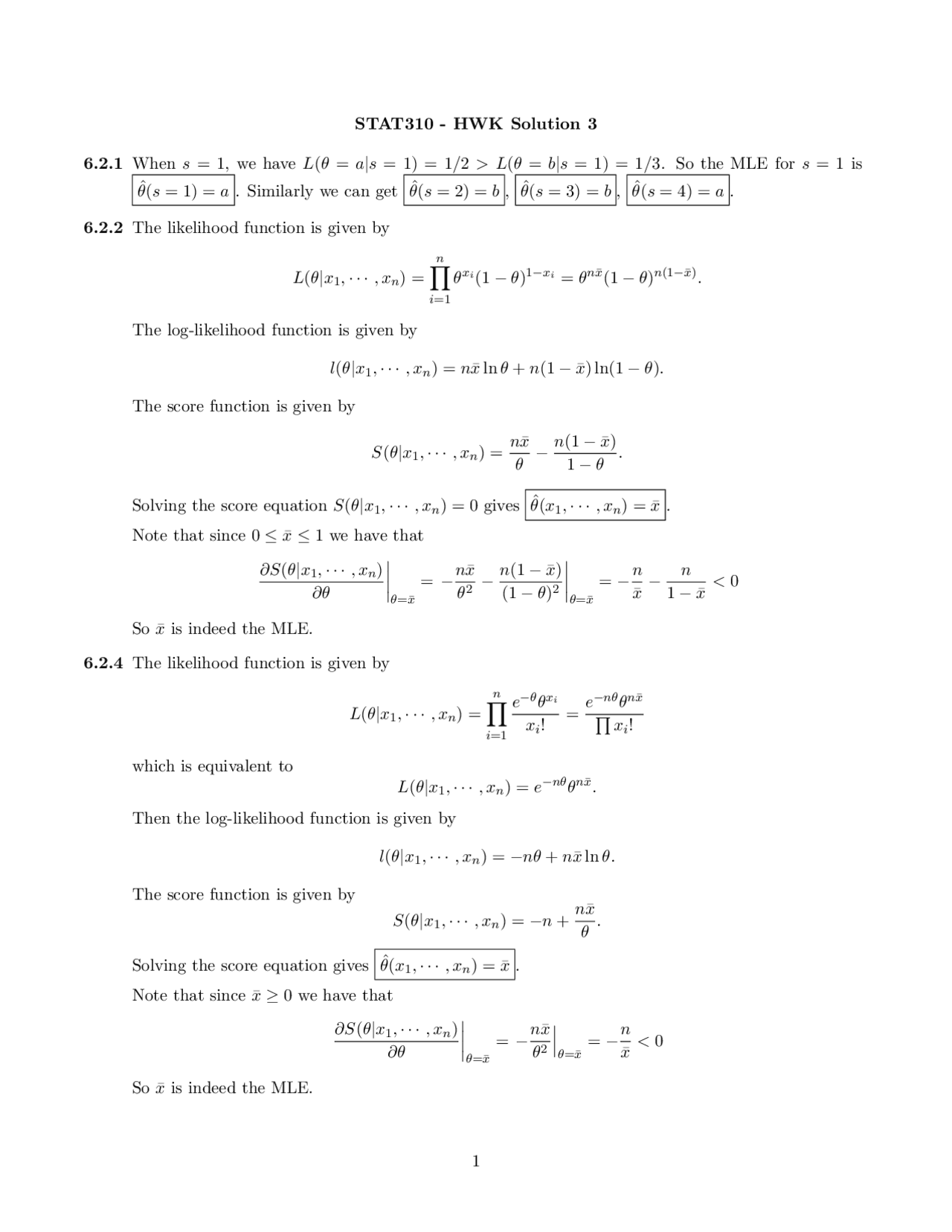 Introduction To Mathematical Economics Solutions For Assignment 3 Stat 310 Docsity