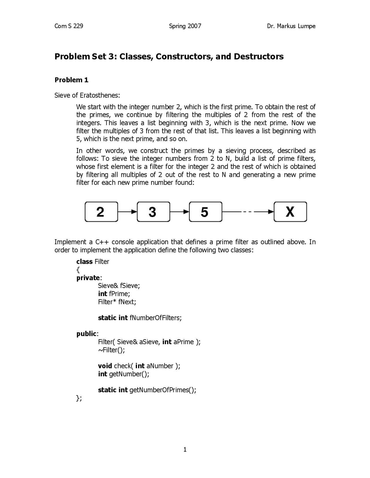 Constructors and Destructors - Problem Set #3 - Advanced Programming ...